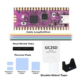 for RPi Microcontroller Module, Mini Development Board, Dual Core for Cortex M0plus Processor, with GC2SD SD Reader, for for Consoles (White)