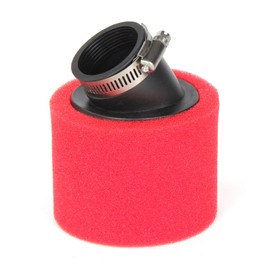 SUNQIAO 45mm Foam Air Filter, 45mm Air Filter Fit for SSR 50 70 90 110cc 125cc 150cc Pit Bike CRF50 CRF70 KLX110 Dirt Bike Angle Foam Air Filter (Red)