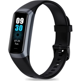 Fitness Tracker with Step Counter/Calories/Stopwatch, Activity Tracker, Health Tracker with Heart Rate Monitor, Sleep Tracker,1.10''AMOLED Touch Color Screen, Pedometer Watch for Women Men