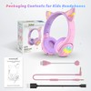 Riwbox CF9 - Auriculares Bluetooth para niños con luz LED,