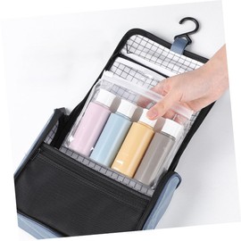 Mikinona Compact 4 Pack Travel Bottles 50ml Squeeze Shampoo Dispenser Leakproof for Body Wash Essential Oils Aromatherapy