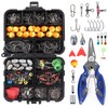 Mingzhe 263pcs Fishing Accessories Set with Tackle Box Including Plier