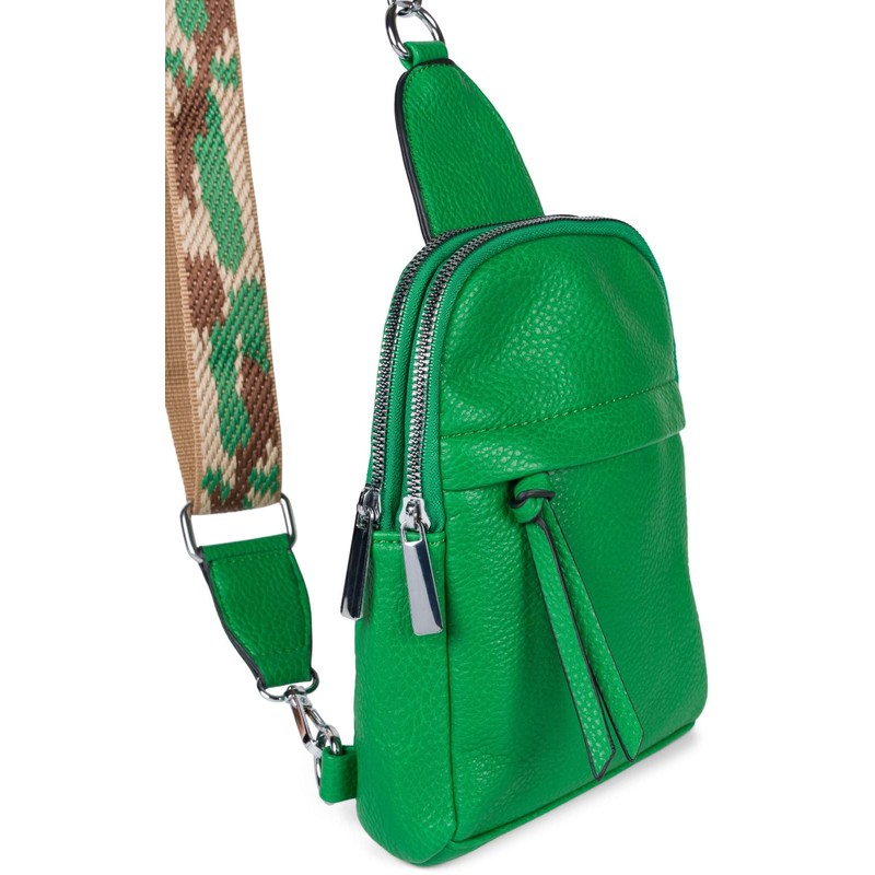 styleBREAKER Women's One Shoulder Backpack, Patterned Shoulder Strap, Plain Crossbody
