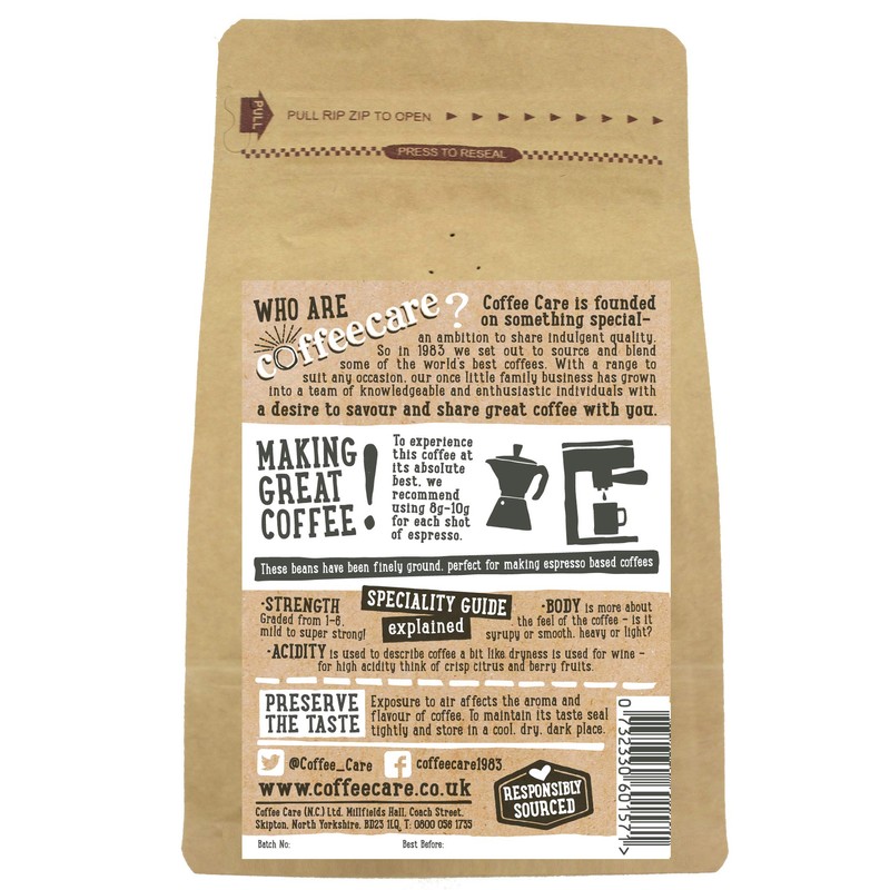 Coffee Care Espresso Lorenzo Ground Espresso Beans 227G (1 Packet)