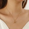 Collares Mujer Inicial Letras Baño Oro 18k Zirconias Color M