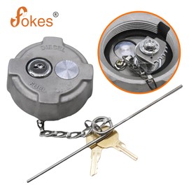 Fokes Locking Diesel Fuel Cap 2 3/8" Compatible with Freightliner M2 Small Semi Box Trucks Fuel Tank, Semi Truck Tank Locking Gas Cap Replace FTA-C-13