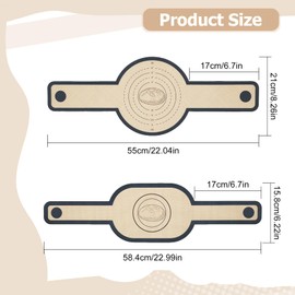 JurciCat 2 Stück Wiederverwendbare Backmatte Silikon für Dutch Oven Brot Backen Zubehör mit Langen Griffen für Brottopf Brotmatte für Backofen