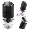 VEHSUN Muffler Cutter, LED Light Car, Downward Facing, Carbon Style,