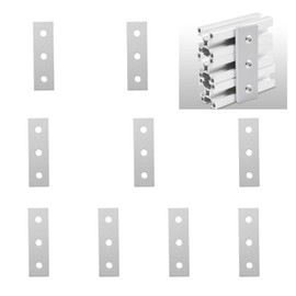 UFURMATE Flat Mending Plate, 9PCS Aluminum Alloy Straight Joining Plates Flat Metal Connector Mending Joining Bracket Fixing Hardware for 2020 Series Aluminium Extrusion Profile Connect