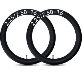 2.25/2.50-16 (70/90-16) Inner Tubes with TR4 Straight Valve Stem for Off-Road Motorcycle, Mini Bike, Pit Bike 2.25 2.50-16 Tire Tube - 2 Pack