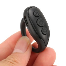 Mini Phone Remote Control Bluetooth App Page Turner Camera Video Recording Remote, Scrolling Controller for Video, Camera, and APP (Black)