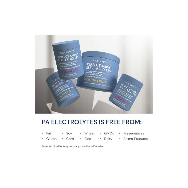 PerfectAmino Electrolytes - Complete Electrolyte Powder with Perfect Amino, Sugar