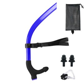 SACBOLA Snorkel Swim Training Practice Freestyle Learn to Swim for Pool Swimming and Open Water Snorkeling (Blue)