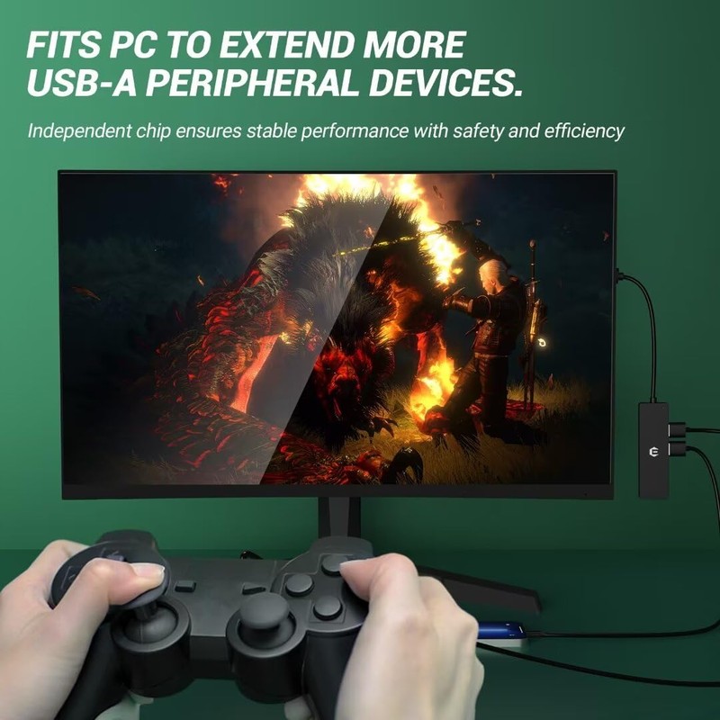 OOTDAY USB C Multiport, 4-in-1 USB C Hub LAN with