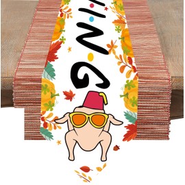 Friendsgiving Table Runner, Friendsgiving Tablecloth, Friendsgiving Decorations, Friendsgiving Party Decorations, Friendsgiving Home Table Decorations, TBLN Happy Thanksgiving Party Decorations