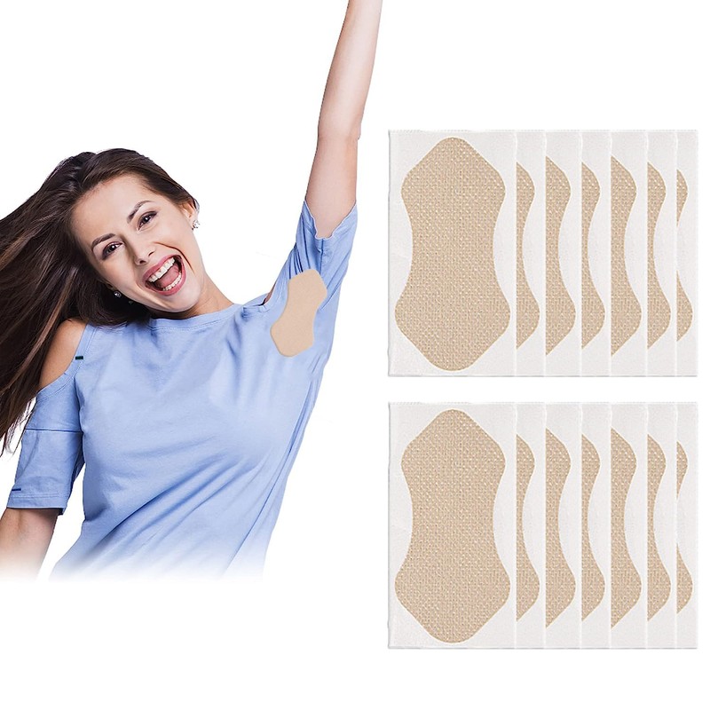 Armpit Sweat Pads, 20 Pcs Invisible Self-adhesive Underarm Sweat Pads,