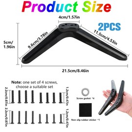 WADY Universal TV Stand Legs for TCL TV Legs Compatible with Most 32 40 49 50 55 Inch TCL TV, Most Smart TVs Table Desk Pedestal TV Stand Feet Legs Replacement TV Pedestal Feet Stand Mount with Screws