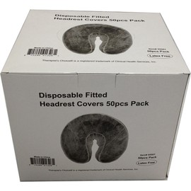 Therapist's Choice® Disposable Fitted Face Rest Covers, (50 pcs per box), Color: WHITE