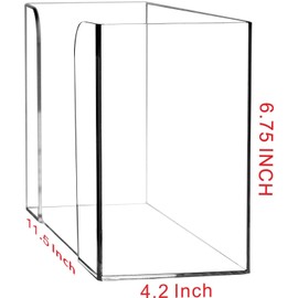 Cq Acrylic Paper Towel Dispenser Acrylic Paper Towel HolderClear Acrylic 11.5 x 6.75 x 4.2 Inches