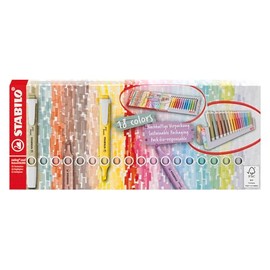 STABILO swing cool Nature COLORS - Set de escritorio con 18 Marcatextos