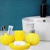 Bathroom Accessories Set 4 Piece Yellow Ceramic Bathroom Decor Accessory