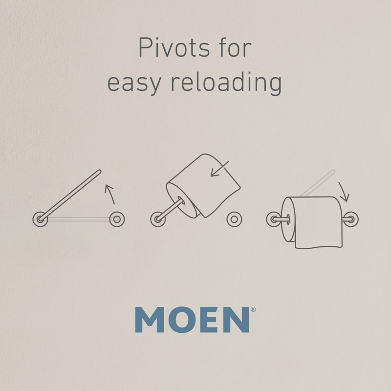 Moen Y1394BN Wellton 4-Piece Bathroom Accessory Collection, Includes Towel Ring,