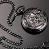 ÖSSZEFUT Mechanical Pocket Watches for Men, Lucky Dragon and Phoenix,