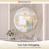 Keonjinn 24 Inch Gold Round LED Bathroom Mirror with 3000K/4500K/6000K