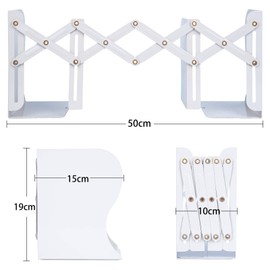 ALIOBC Bookstand, Extendable, Bookends, Won't Fall Down, Metal Tabletop Bookcase, Divider Stand, Magazines, Documents, Newspaper Files, Open Shelf, Office Supplies, Stationery, Learning, Study Room,