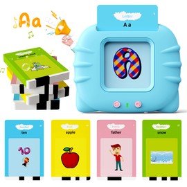 shiningstone Toddlears Old Gifts,Speech Therapy Toys, Talking Flash Cards with 448 Sight Words, Learning Educational Montessori Sensory Toys for Toddlers (224 Words Cat Blue)