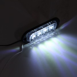 Qiilu LED Side Marker Tail Light Liquidación Lámpara Remolque Camión Camión 4 Uds. De Luces Laterales para Camiones, Alto Brillo, 3000K, IP65, LED Impermeables, Fácil Instalación, Luz de(blanco)