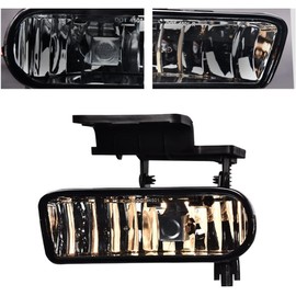 DOTCOM Fog Lights Compatible with Chevy Silverado 1500/2500 1999-2002/Fit Chevy Silverado 3500 2001 2002/Fit Tahoe Suburban 2000-2006/Compatible with Chevy Suburban(Smoky) Left Right