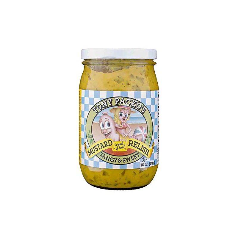 Tony Packo's Mustard Relish, 16 Ounce Jar