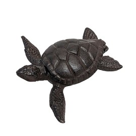 Treasure Gurus Cast Iron Turtle Hide A Spare House Key Door Lock Small Box Secret Outdoor Garden Statue Decor