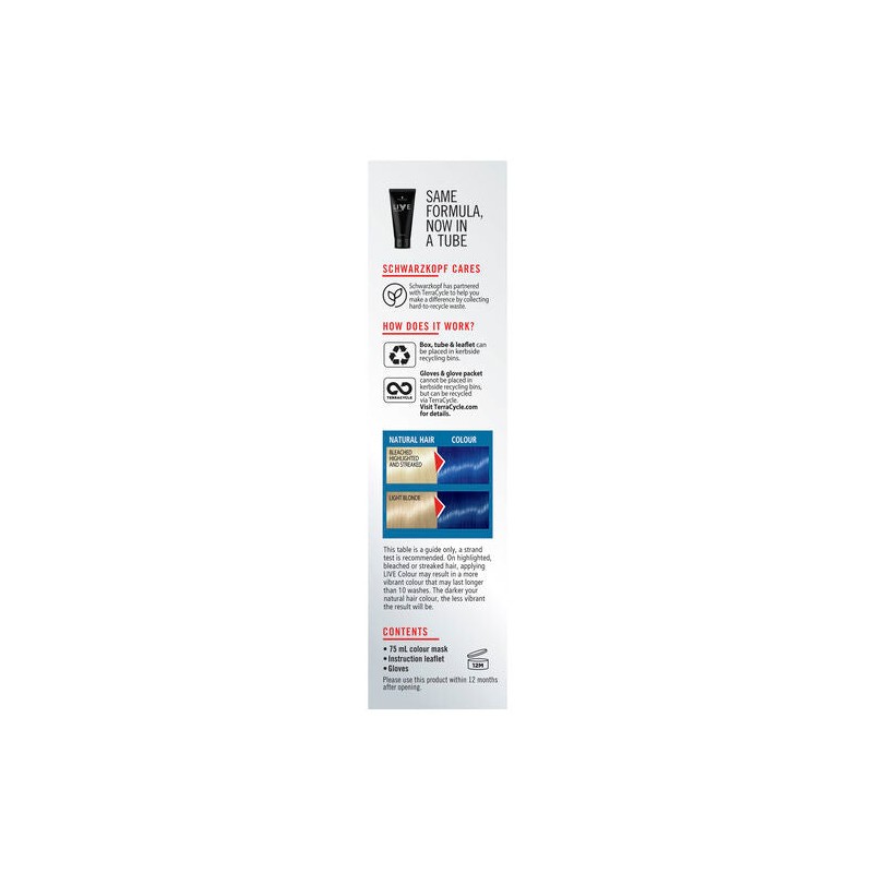 Schwarzkopf Live Colour Ultra Brights Electric Blue 75ml