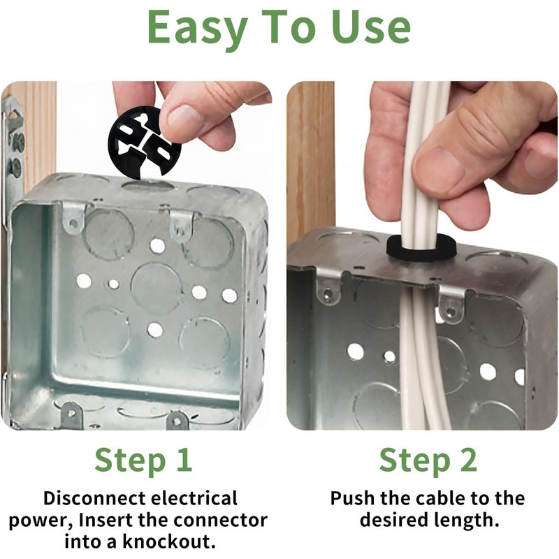 Arborix Electrical Box Knockout Plugs Romax Connectors Junction Box Adapter