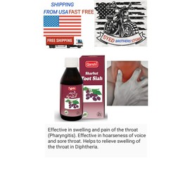 Qarshi Sharbat Toot Siah 120 Ml Effective in hoarseness of voice and sore throat