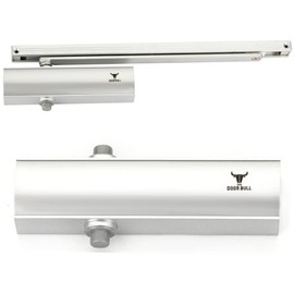 Series 5000 Automatic Door Closer – Surface Mounted Hydraulic Closer with Hold Open Arm – Adjustable Speed, Easy Install with Template and Video – Residential & Commercial Grade