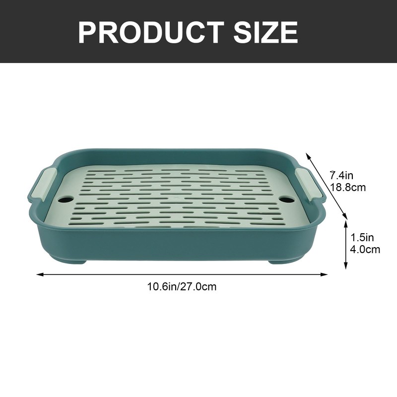 POPETPOP Bunny Litter Box Rabbit Toilet Tray Rectangular Pet Potty