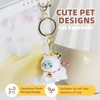 BAIMAO Keychain, Cute Siamese cat Doll Wristlet Accessories Kawaii Monster