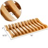 Frcctre Bamboo Dish Drying Rack, 10 Slots Bamboo Cabinet Plate