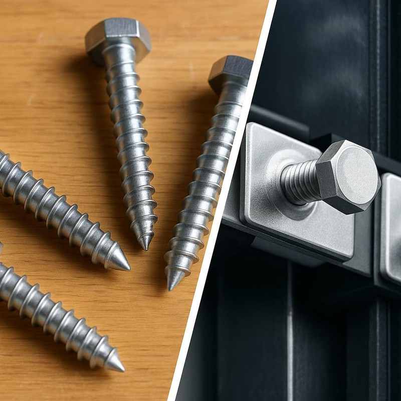 1/4" x 1" Hex Head Lag Screws, 304 Stainless Steel
