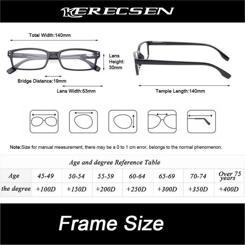 Kerecsen 4 Pack Reading Glasses for Women/Men Spring Hinges Readers