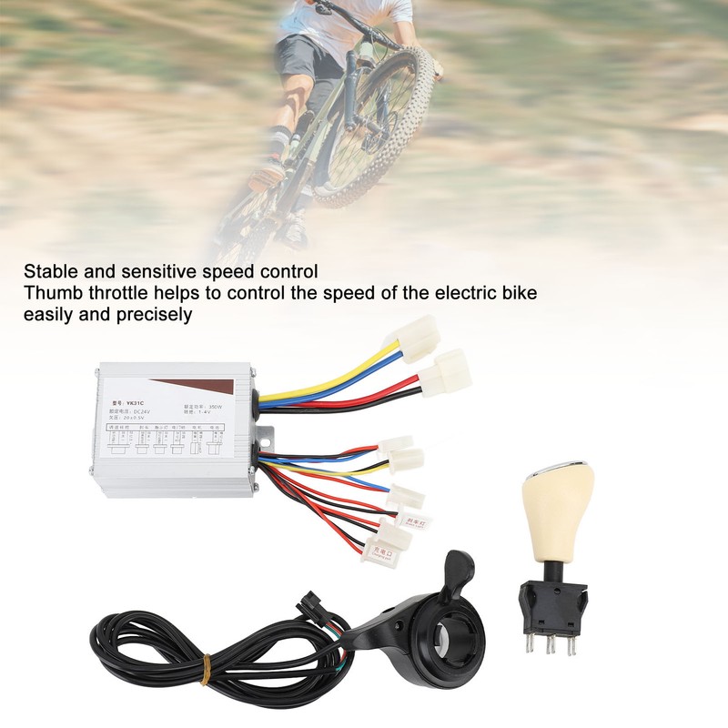 Electric Bike Controller Kit 24V 350W Motor Controller Thumb Throttle