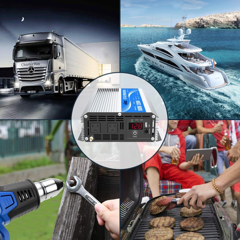 1600Watt Power Inverter Modified Wave DC 12volt to AC 120volt