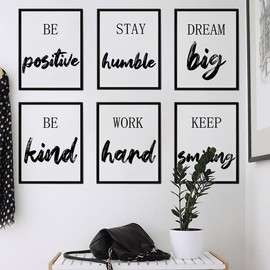 Fujitoya Wall Stickers, English, 7.9 x 9.8 x 9.8 inches (20 x 25 cm), 6 Sheets, Removable Stylish Wallpaper Stickers