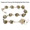 Jemeni Teapot w/Teacups Rain Chains, 8.5Ft Length Replacement Downspout for