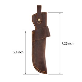 Knife Sheath,Leather Knife Sheath for Belt,Chef Knife Guard,Knife Holster for 5 inch Blade Knife,Knife Holder,Knife Cover Sleeve,EDC Belt Organizer,Sheath for Chef Meat Cleaver,Gifts for Men