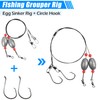 Fishing Egg Ready Rigs Weighted Grouper Rig with Circle Hook