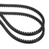 sourcing map 2 Pcs BX33 EPDM V-Belt, Raw Edge Cogged